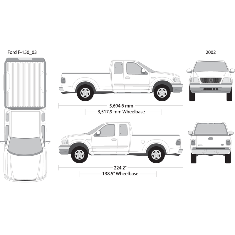 2002 Ford F 150 V03 Vehicle Wrap Template