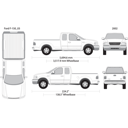 2002 Ford F 150 V03 Vehicle Wrap Template