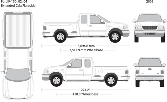 2002 Ford F 150 V04 Vehicle Wrap Template
