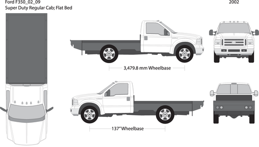 2002 Ford F 350 V09 Vehicle Wrap Template