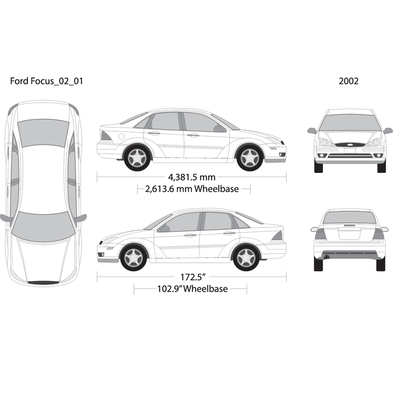 2002 Ford Focus V01 Vehicle Wrap Template
