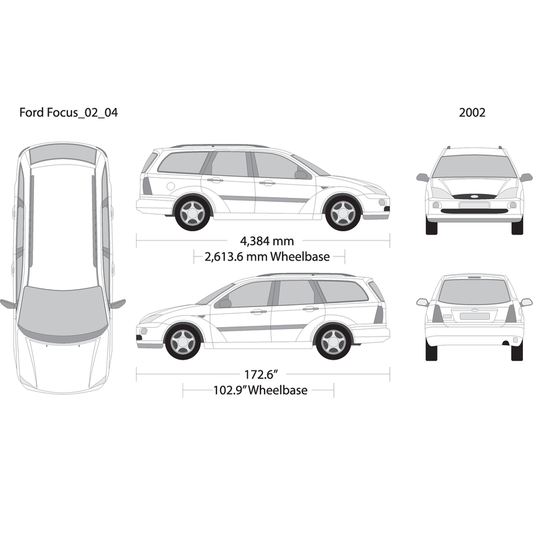 2002 Ford Focus V04 Vehicle Wrap Template