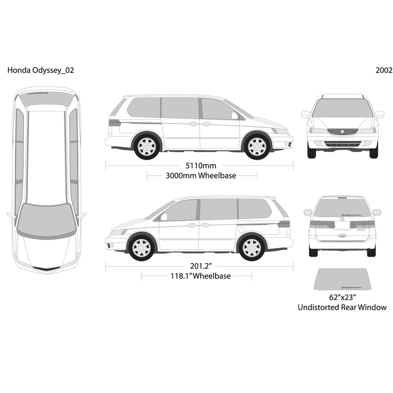 2002 Honda Odyssey V02 Vehicle Wrap Template