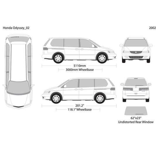 2002 Honda Odyssey V02 Vehicle Wrap Template