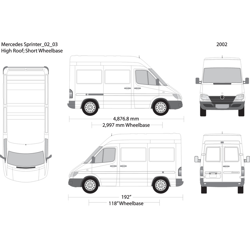 2002 Mercedes Sprinter V03 Vehicle Wrap Template