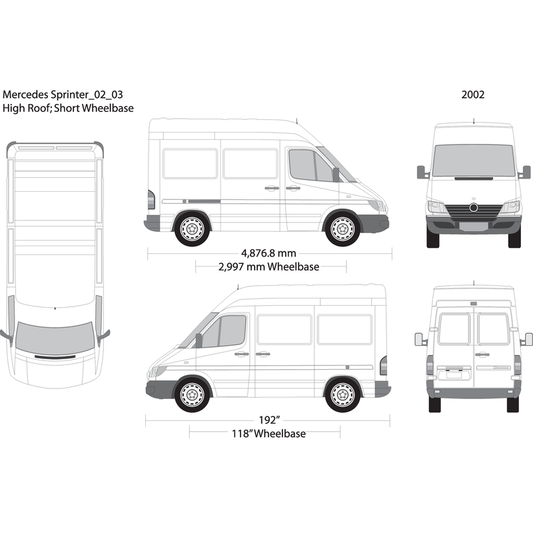2002 Mercedes Sprinter V03 Vehicle Wrap Template