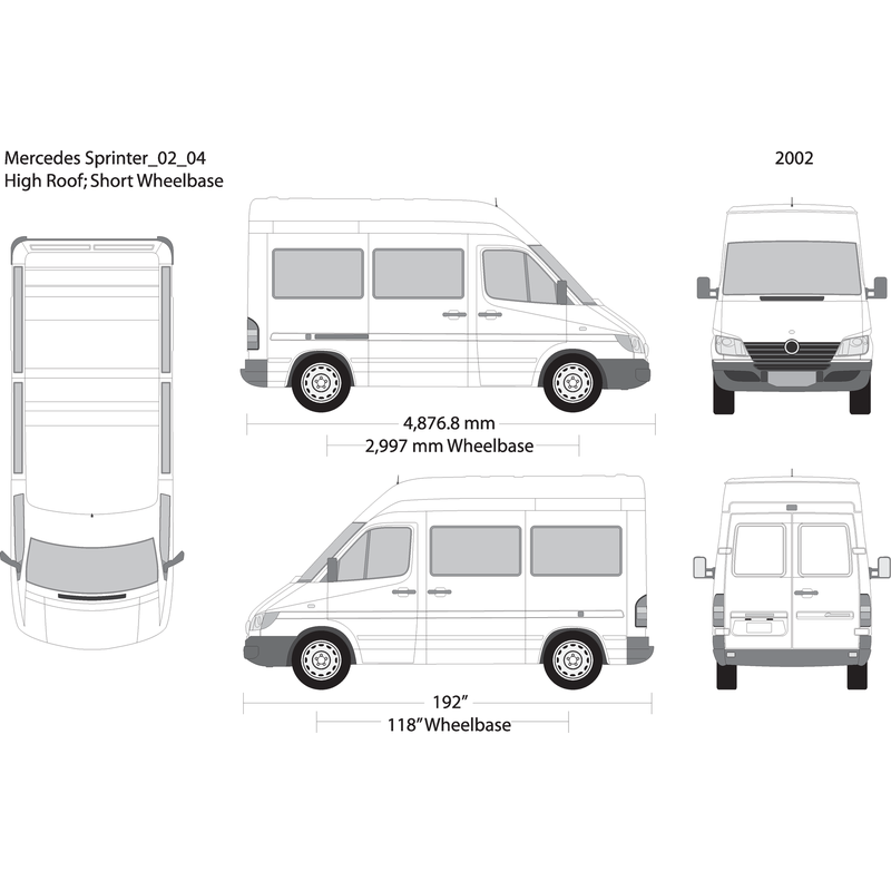 2002 Mercedes Sprinter V04 Vehicle Wrap Template