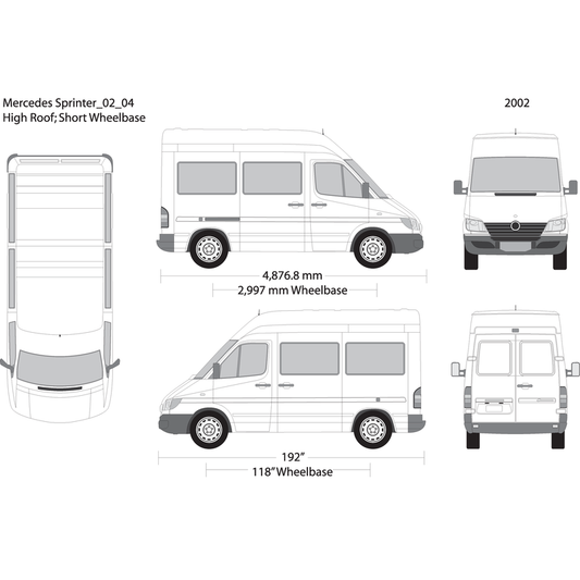 2002 Mercedes Sprinter V04 Vehicle Wrap Template
