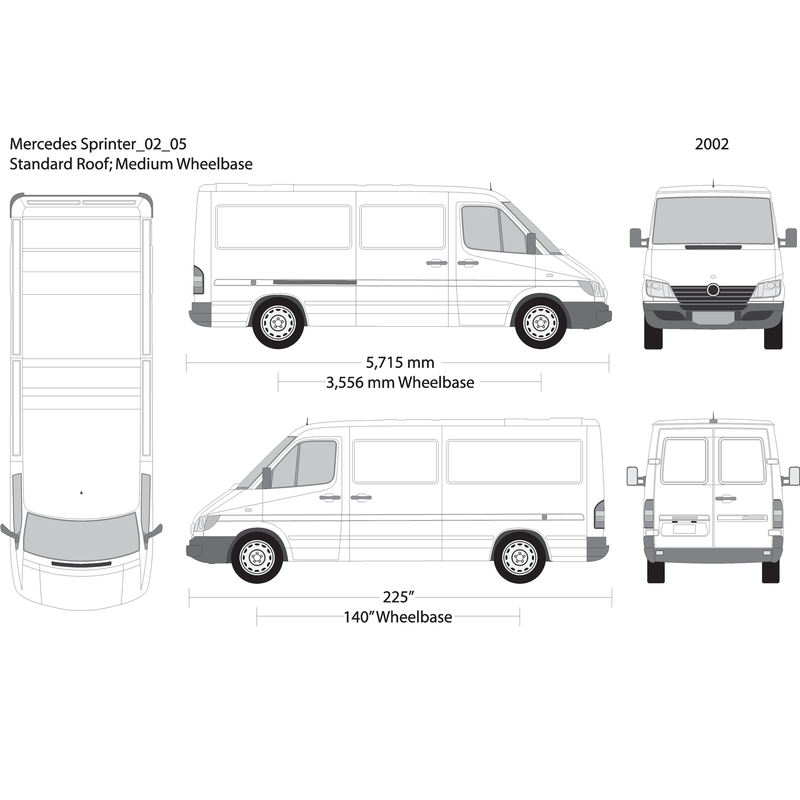 2002 Mercedes Sprinter V05 Vehicle Wrap Template