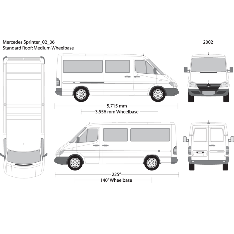 2002 Mercedes Sprinter V06 Vehicle Wrap Template