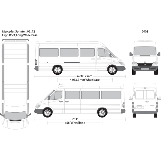 2002 Mercedes Sprinter V12 Vehicle Wrap Template