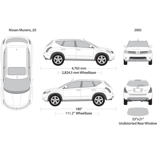 2002 Nissan Murano V02 Vehicle Wrap Template