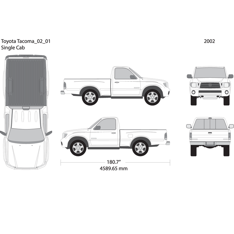 2002 Toyota Tacoma V01 Vehicle Wrap Template