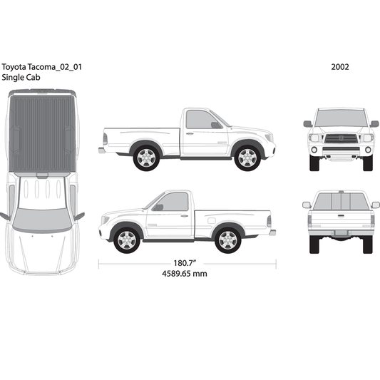 2002 Toyota Tacoma V01 Vehicle Wrap Template