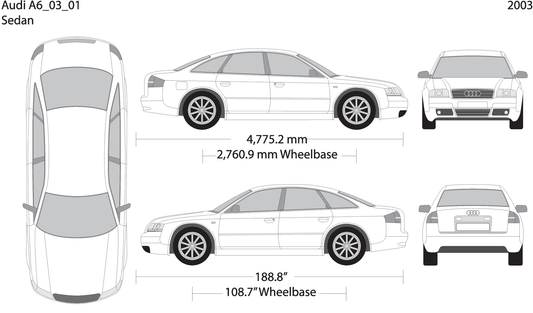 2003 Audi A6 V01 Vehicle Wrap Template