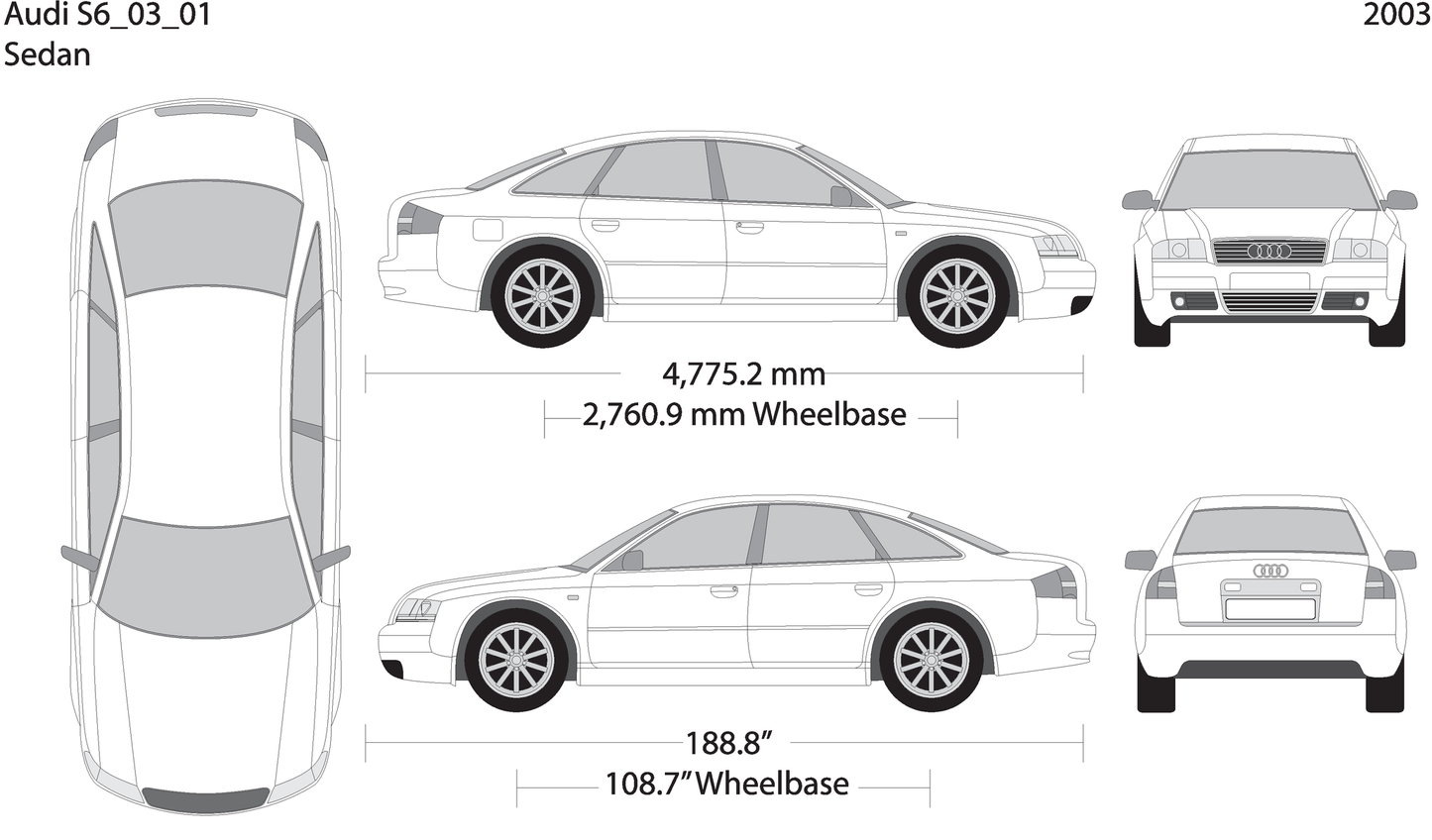 2003 Audi S6 V01 Vehicle Wrap Template