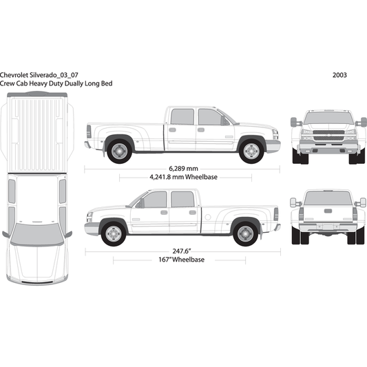 2003 Chevy Silverado 2500 3500 Hd V07 Vehicle Wrap Template
