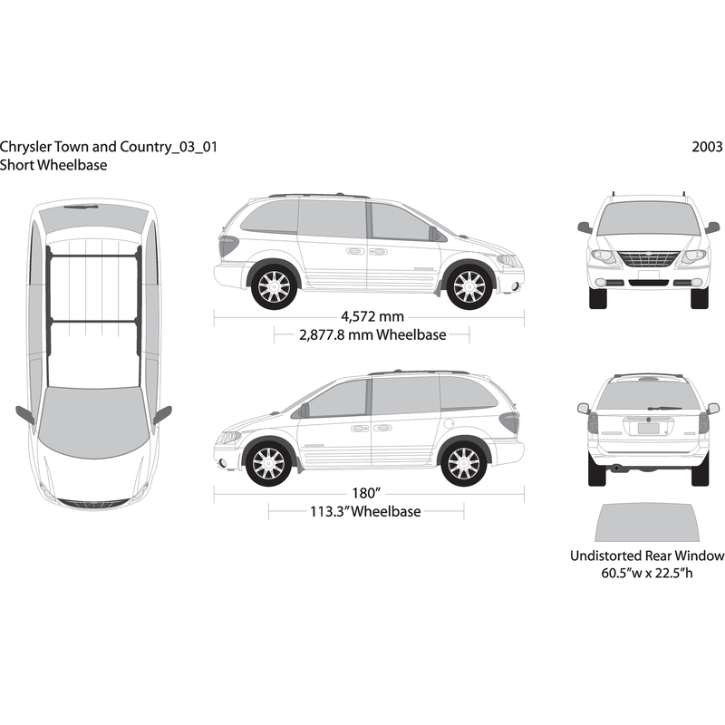 2003 Chrysler Town And Country V01 Vehicle Wrap Template
