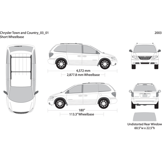 2003 Chrysler Town And Country V01 Vehicle Wrap Template