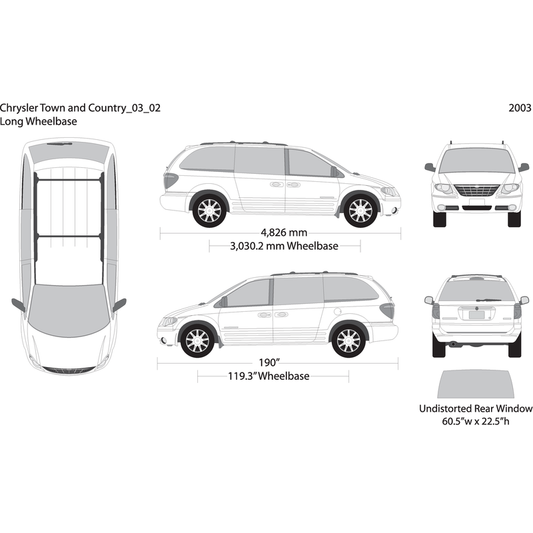2003 Chrysler Town And Country V02 Vehicle Wrap Template