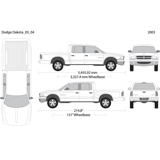 2003 Dodge Dakota V04 Vehicle Wrap Template