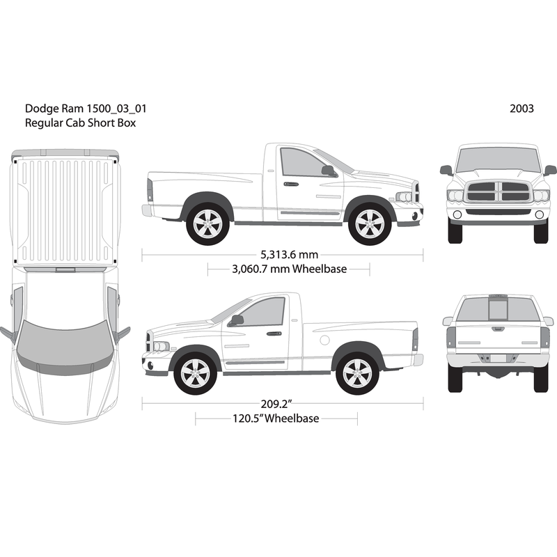 2003 Dodge Ram 1500 V01 Vehicle Wrap Template