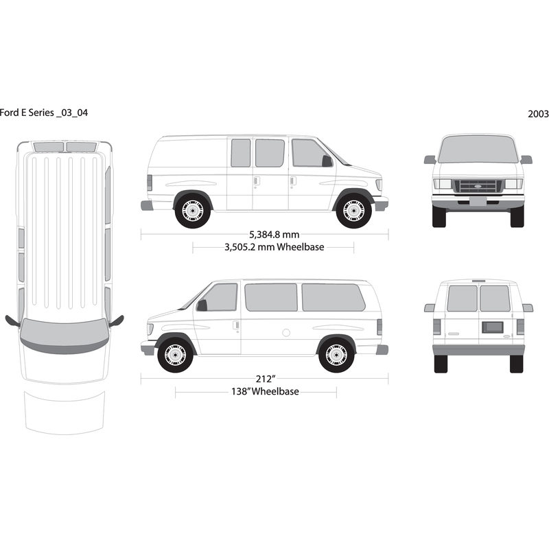 2003 Ford E Series V04 Vehicle Wrap Template