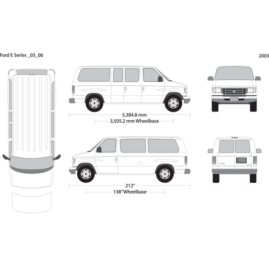 2003 Ford E Series V06 Vehicle Wrap Template