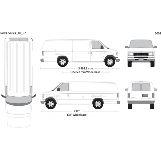 2003 Ford E Series V07 Vehicle Wrap Template