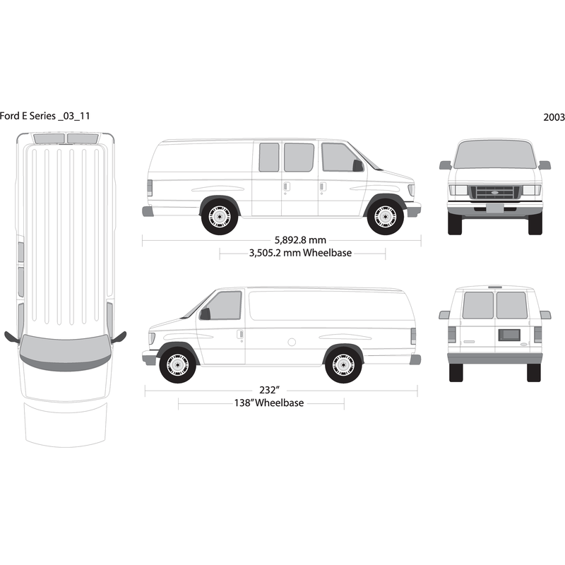 2003 Ford E Series V11 Vehicle Wrap Template