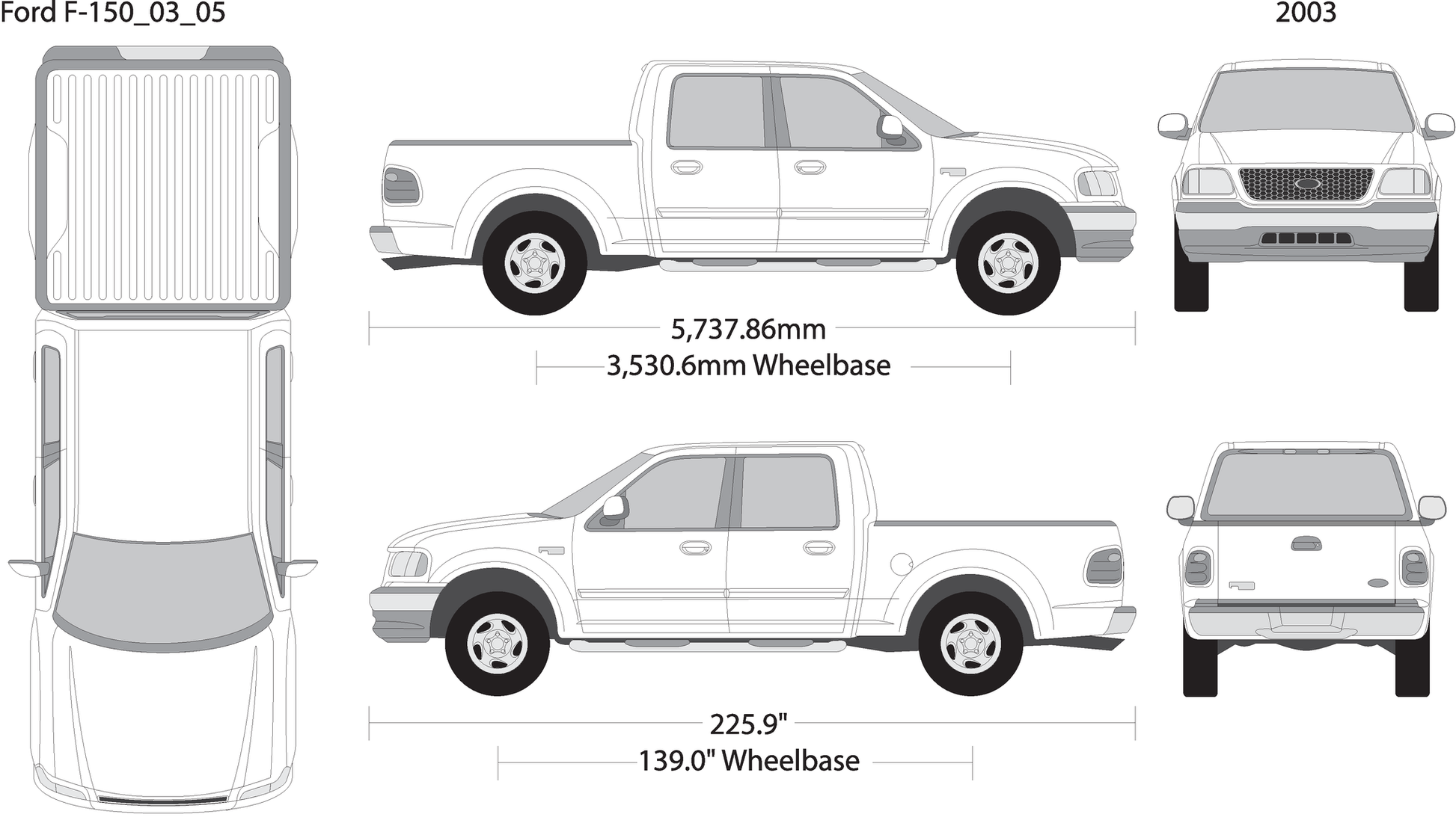 2003 Ford F 150 V05 Vehicle Wrap Template