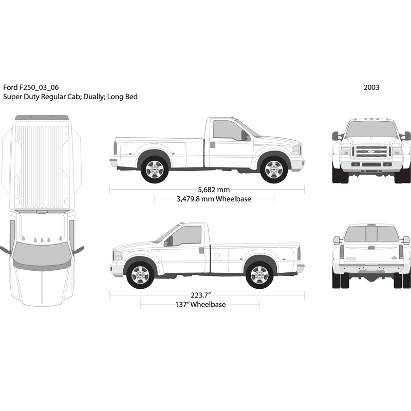 2003 Ford F 250 V06 Vehicle Wrap Template