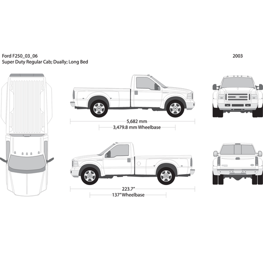 2003 Ford F 250 V06 Vehicle Wrap Template