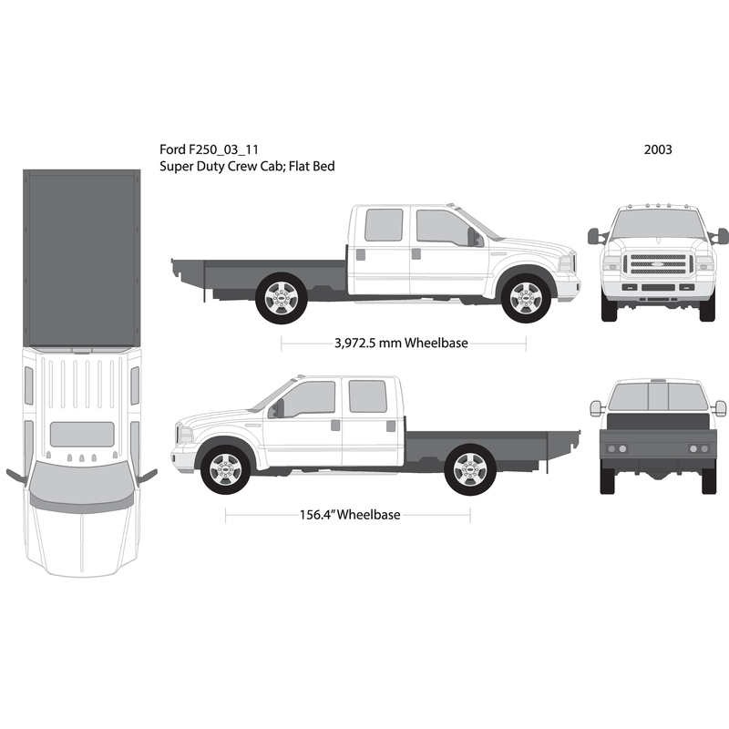 2003 Ford F 250 V11 Vehicle Wrap Template