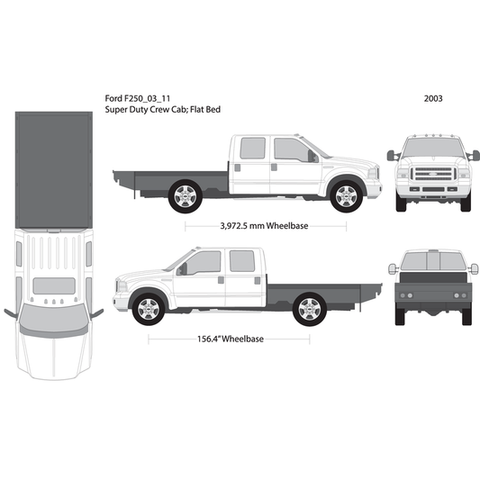2003 Ford F 250 V11 Vehicle Wrap Template