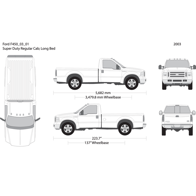 2003 Ford F 450 V01 Vehicle Wrap Template