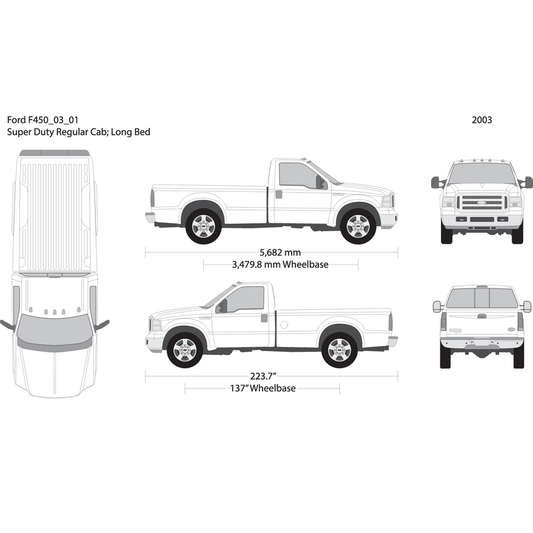 2003 Ford F 450 V01 Vehicle Wrap Template