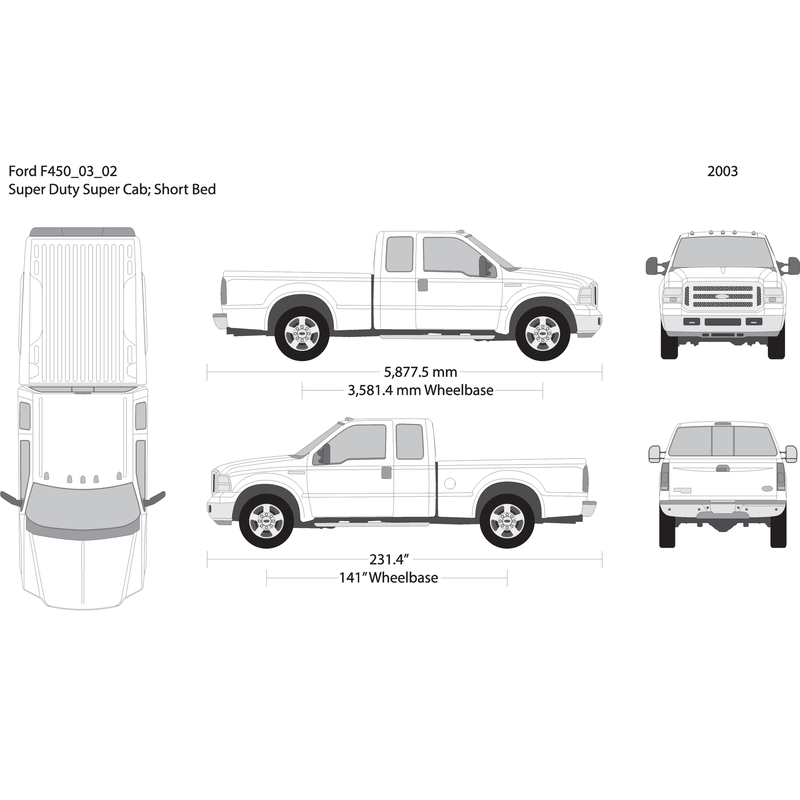2003 Ford F 450 V02 Vehicle Wrap Template