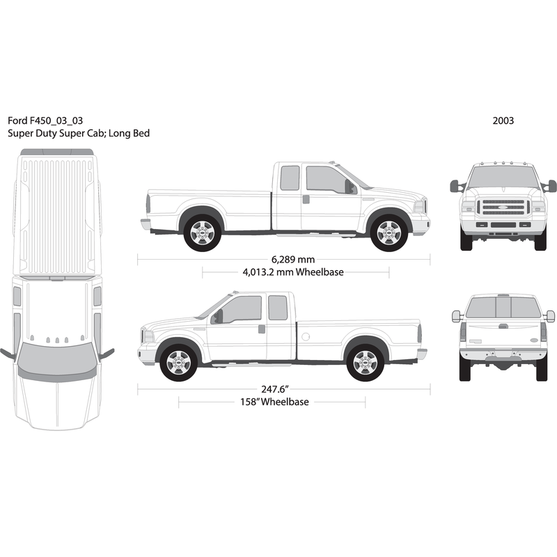 2003 Ford F 450 V03 Vehicle Wrap Template