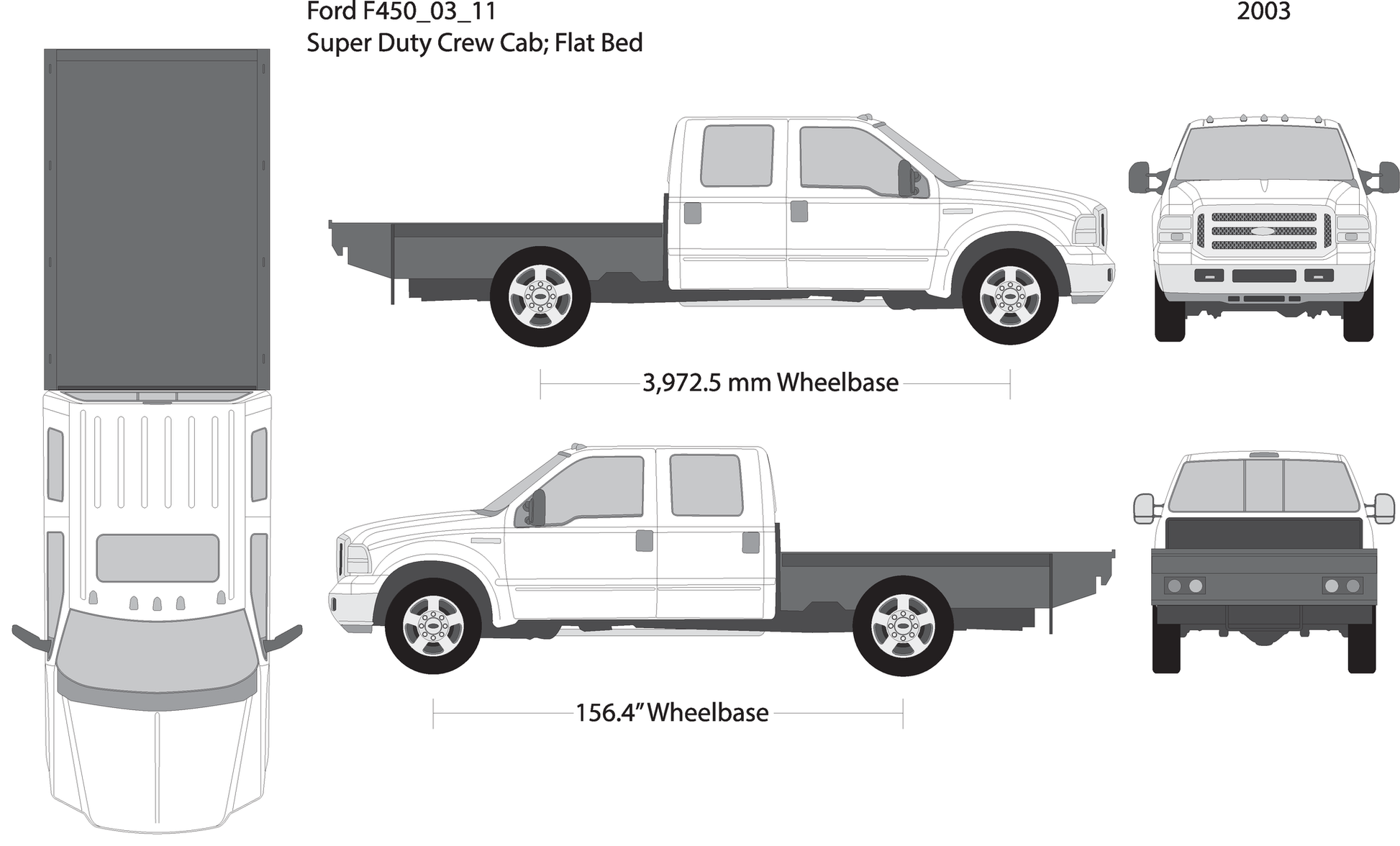 2003 Ford F 450 V11 Vehicle Wrap Template