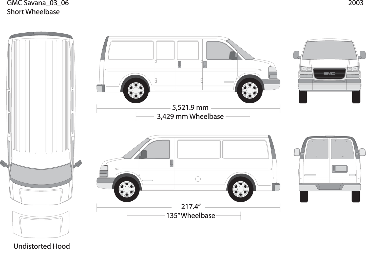 2003 Gmc Savana V06 Vehicle Wrap Template