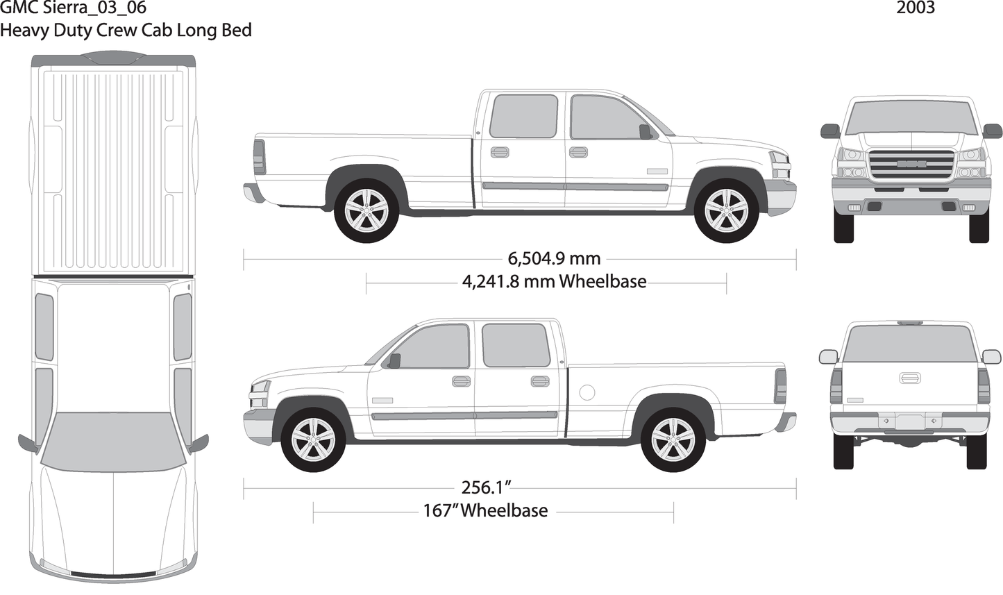 2003 Gmc Sierra 2500 3500 Hd V06 Vehicle Wrap Template