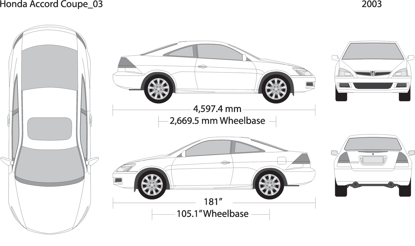 2003 Honda Accord Coupe V02 Vehicle Wrap Template