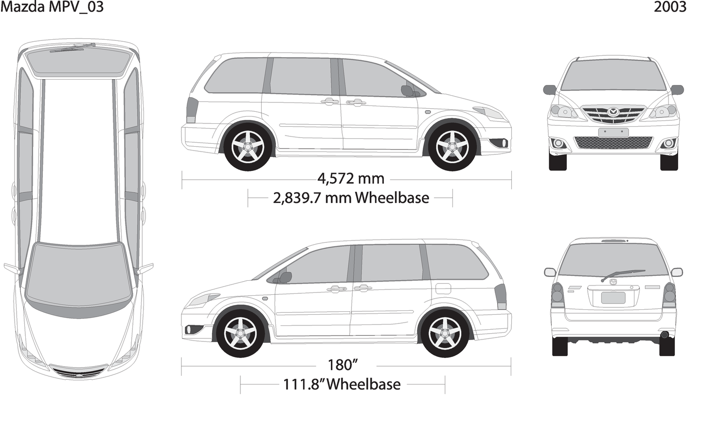 2003 Mazda Mpv V03 Vehicle Wrap Template