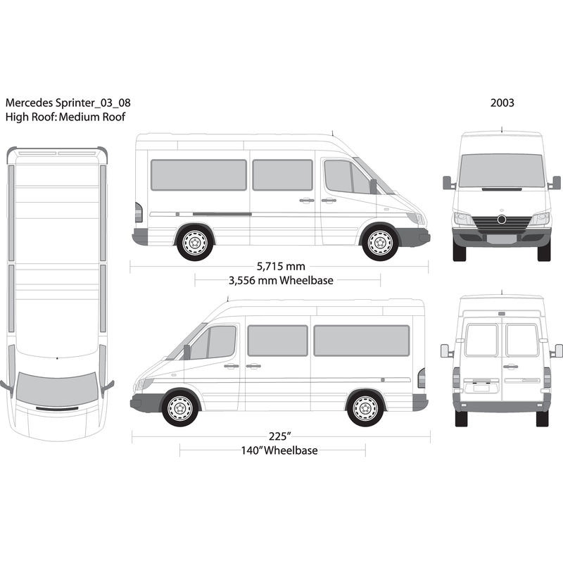 2003 Mercedes Sprinter V08 Vehicle Wrap Template