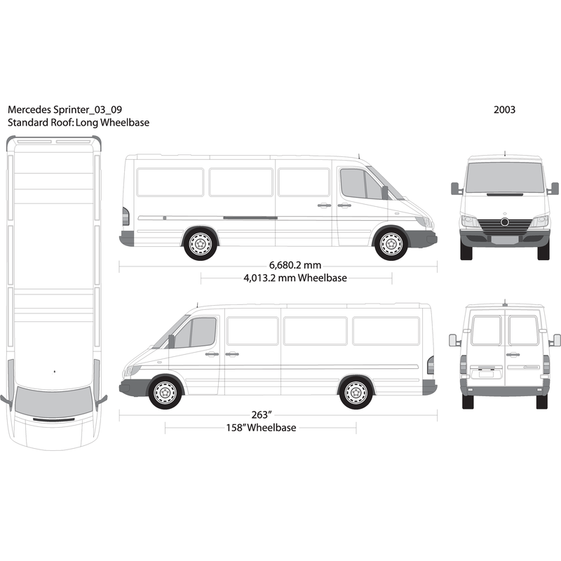 2003 Mercedes Sprinter V09 Vehicle Wrap Template