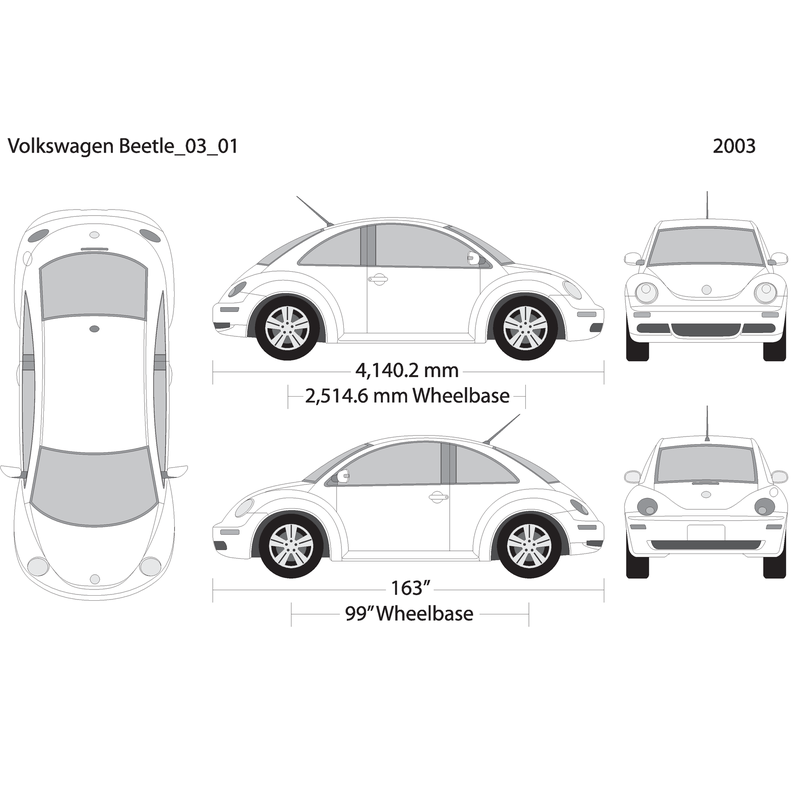 2003 Volkswagen Beetle V01 Vehicle Wrap Template