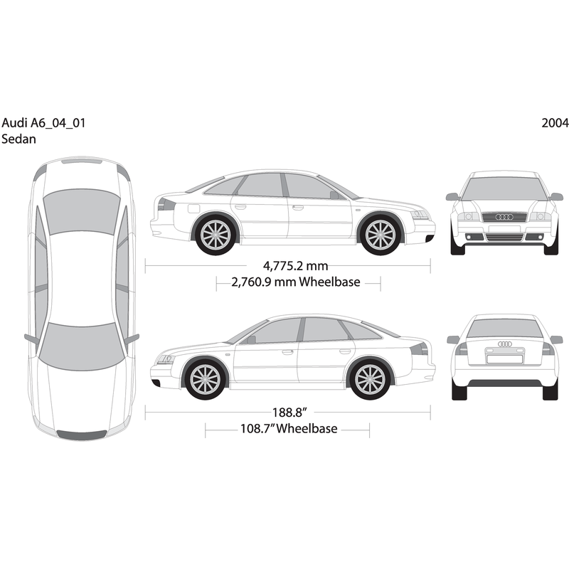 2004 Audi A6 V01 Vehicle Wrap Template