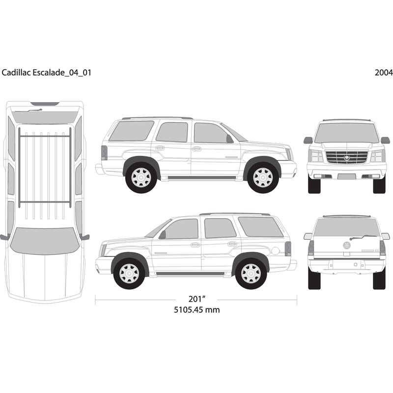 2004 Cadillac Escalade V01 Vehicle Wrap Template