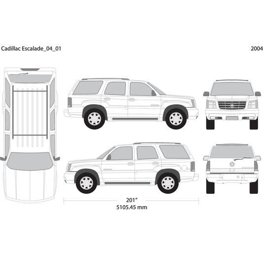2004 Cadillac Escalade V01 Vehicle Wrap Template